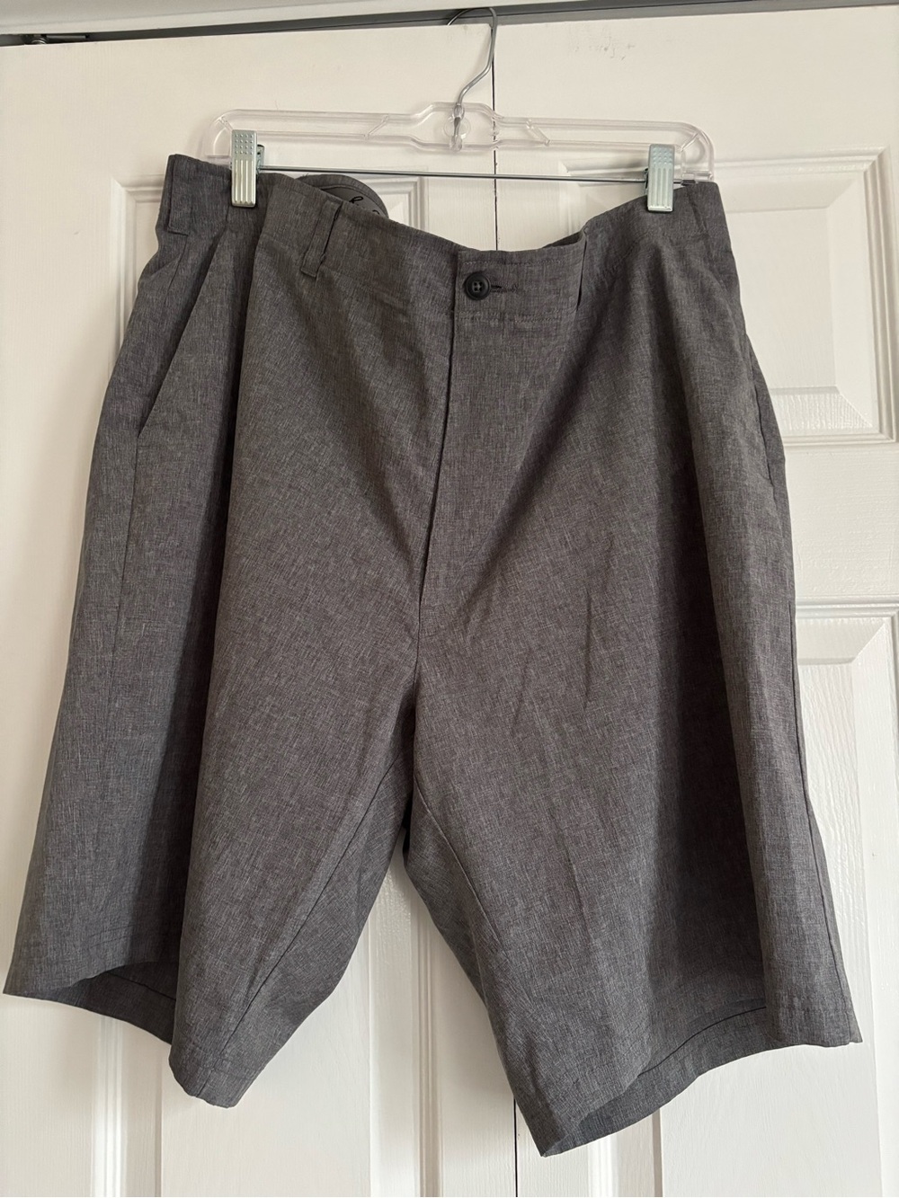 Hogan Men's Gray Flat Front Shorts